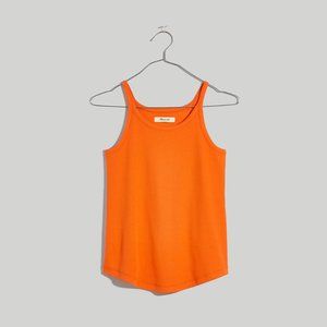 NEW Madewell Brightside '90s Tank in Brilliant Tangerine - Medium
